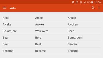 Irregular Verbs capture d'écran 1