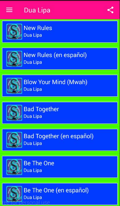Dua Lipa New Rules Musica Y Letras For Android Apk Download - new rules dua lipa roblox music video