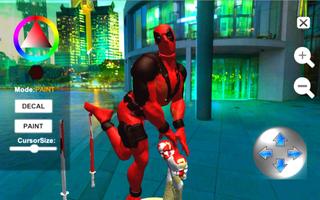 Dead Superhero Ninja Pool Justice Coloring Game captura de pantalla 1