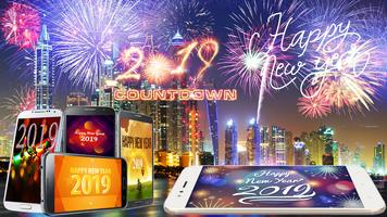 Poster New Year Countdown 2019 Live Wallpapers