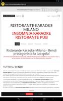 Ristorante Karaoke Milano Plakat