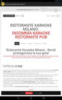 Ristorante Karaoke Milano plakat