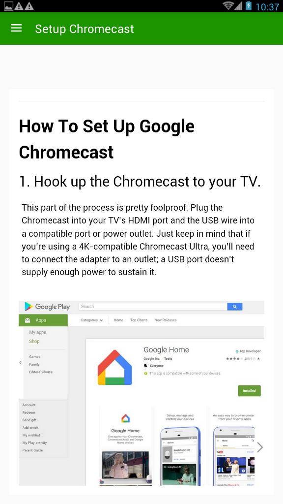 Simple chromecast com setup für Android - APK herunterladen