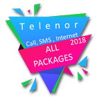 All Telenor 3G/4G,Sms,Calls and Wingles Packages أيقونة