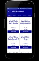 3G,4G Internet,Sms,Calls Packages of Warid poster