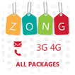 Zong Sim 3g/4g,Wingle,Sms and Call Packages