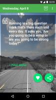 Daily Running Quotes Plakat