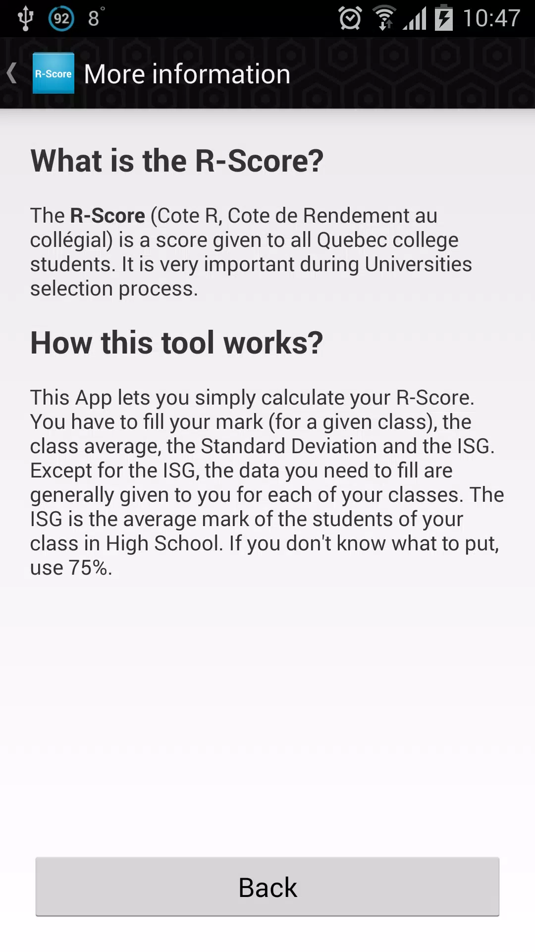 R-Score Calculator APK for Android Download