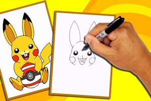 How to Draw Pikachu Pokemon Affiche