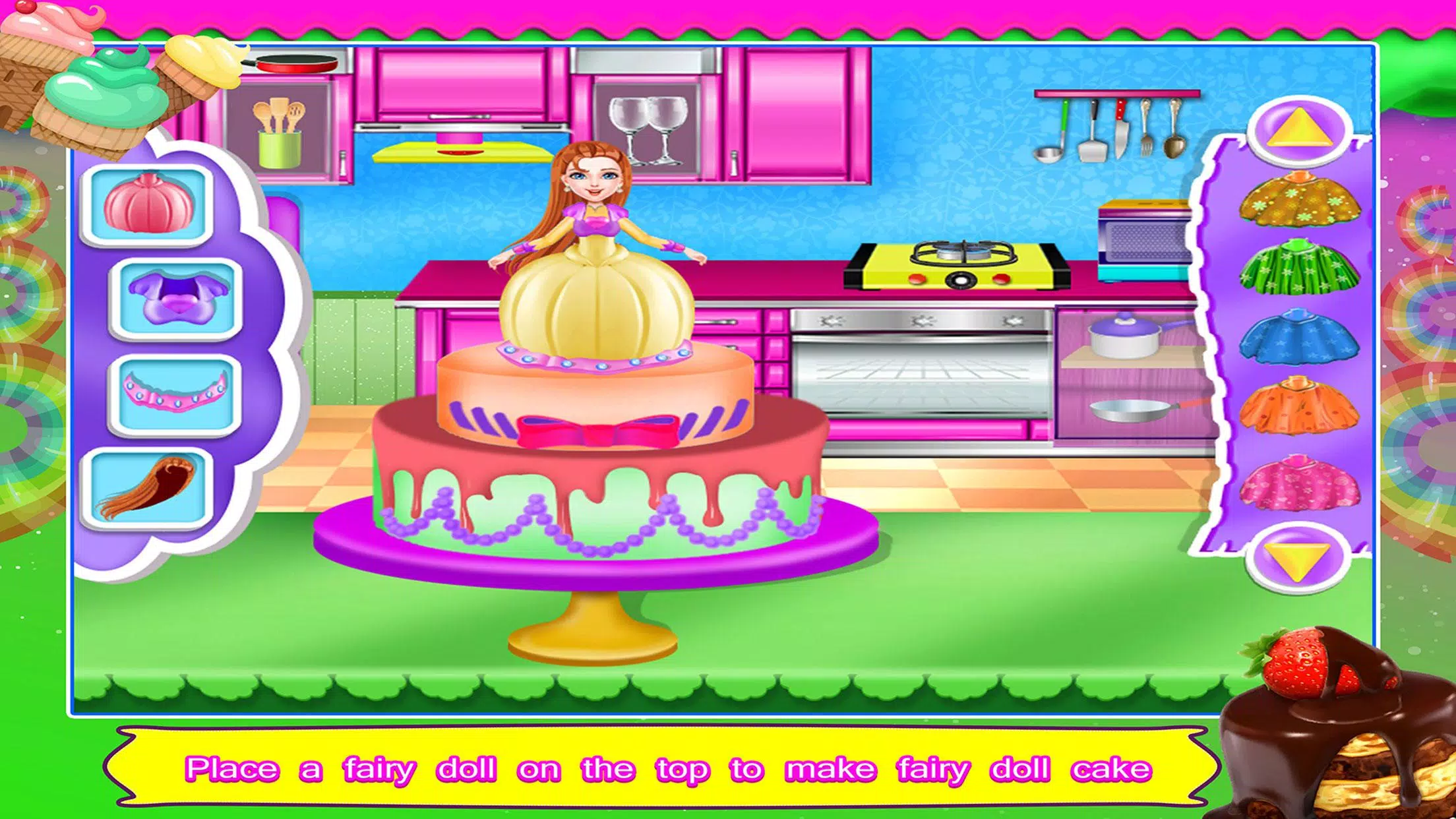 Download do APK de boneca bolo criador cozinhando jogos para Android