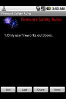 Firework Safety Rules Affiche