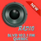 Radio for BLVD 102.1 FM Quebec  station Canada. Zeichen