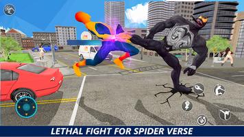 Venom Spiderweb superhero vs Iron spider Web hero syot layar 2