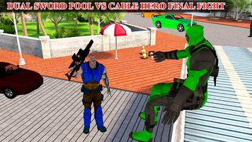 Dead Sword Superhero Pool- Cable Sword Action game capture d'écran 3