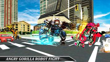 गोरिल्ला रोबोट ट्रैक्टर लड़ाई खेलों को बदलने पोस्टर