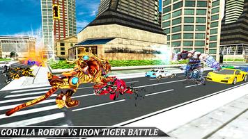 Gorilla Robot Tractor Verwandle Kampfspiele Screenshot 2