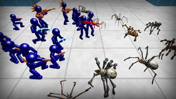 Stickman Spiders Battle Simula screenshot 1