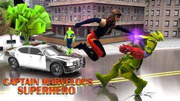 Captain Marvelus Superhero Games- Thanos Revenge Affiche