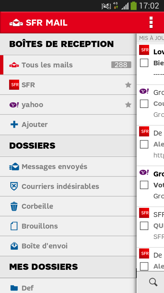 Sfr Mail Application