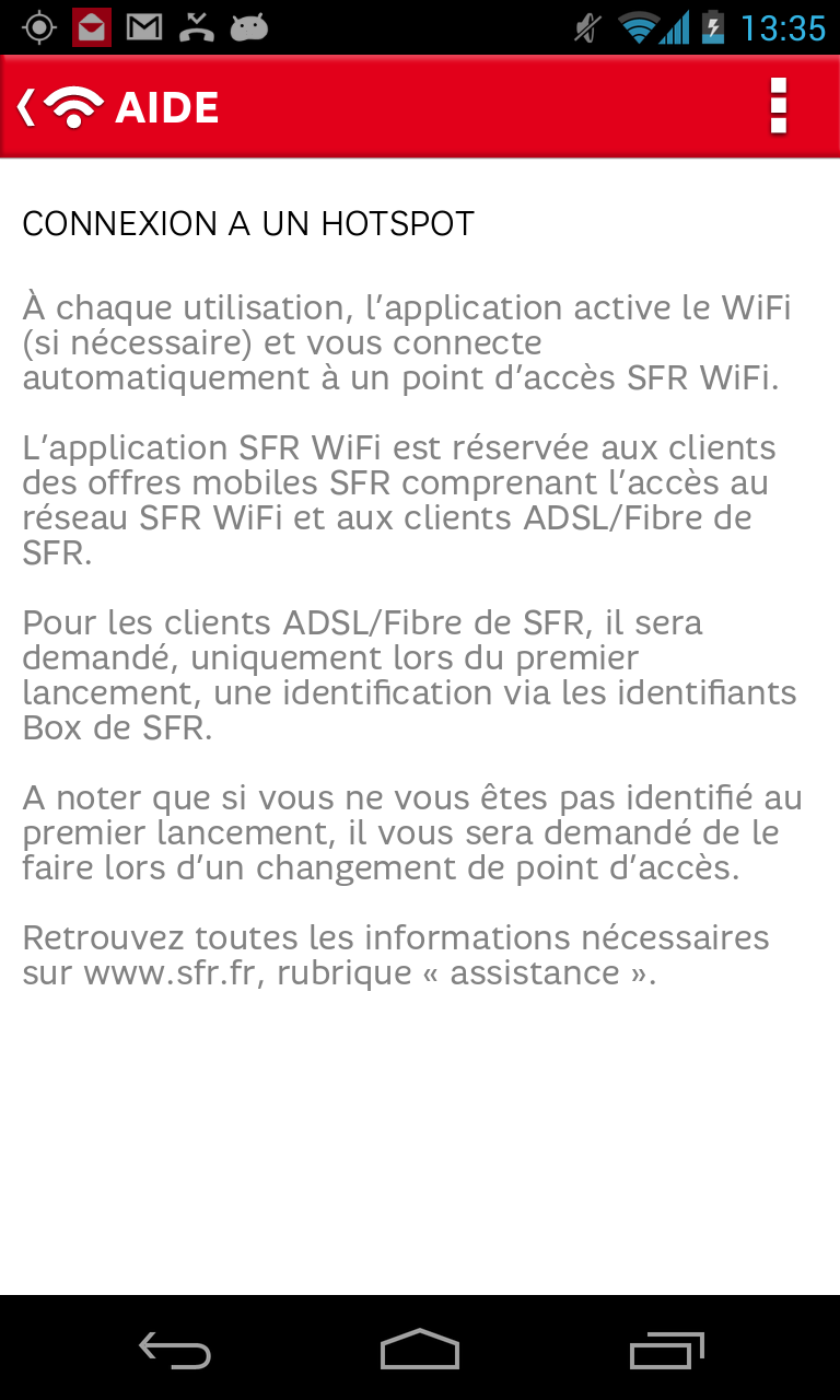 Application Sfr Wifi