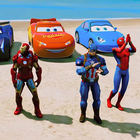 Super Hero Cars Lightning Mcqueen Car Racing Games biểu tượng