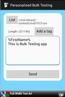 Personalized Bulk Texting capture d'écran 1