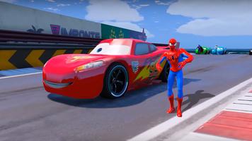 Superheroes Car Stunts Speed Racing Games poster
