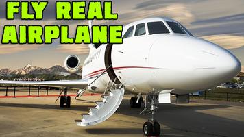 Fly Real Airplane постер
