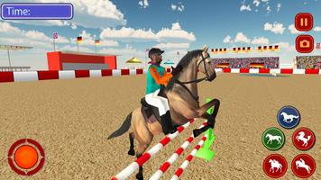Crazy Horse Jumping & Racing Stunts Game Affiche