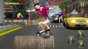 Street Skateboard Girl games capture d'écran 3