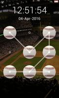 screen lock baseball pattern-poster