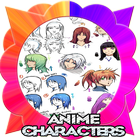 Anime characters draw tutorial icon