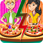 Leckere Pizza-Herausforderung - ein Nahrungsmittel Zeichen