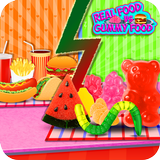 Gummy Food vs Real Food Challenge Spiel Zeichen