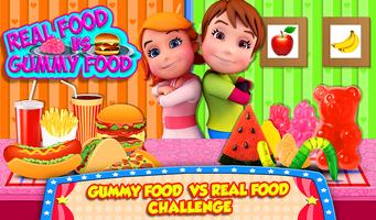 Gummy Food Vs Real Food Challenge Game اسکرین شاٹ 3