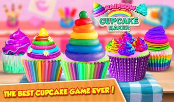 DIY Rainbow Cupcake Maker - Anak Memasak Permainan screenshot 3