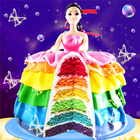Rainbow Doll Cake bakery Game - DIY Cooking Kids ícone