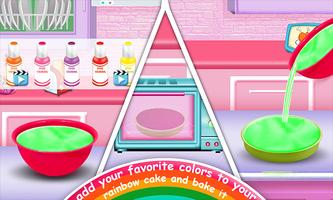 Regenbogen Puppe Kuchen Bäckerei Spiel - DIY Koche Screenshot 3