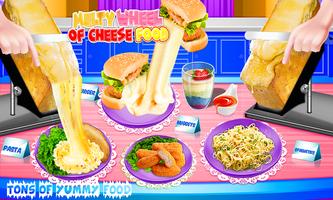 پوستر Melted Cheesy Wheel Foods Game! Wheel Of Cheese