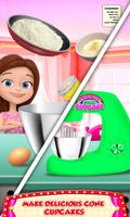Einhorn Regenbogen Eiscreme Kegel Cupcake Kochen Screenshot 1