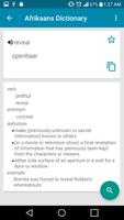 Afrikaans Dictionary captura de pantalla 1