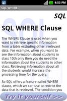 SQL Tutorial/Editor capture d'écran 3