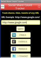 برنامه‌نما Social Share Count Tracker عکس از صفحه