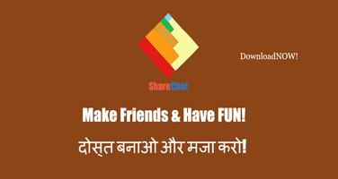 New ShareChat Make friends & Have Fun Advice Affiche