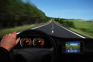 GPS Navigation with Speedometer Affiche