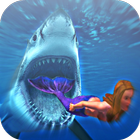 Angry Shark Mermaid Run आइकन