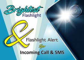 Alert na telefonie w programie Flashlight (SMS) plakat