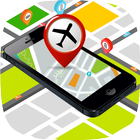 Navigation de la route GPS icône