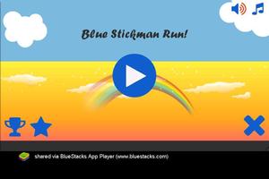 Blue Stickman Run! screenshot 1
