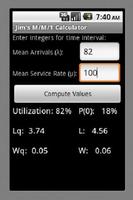 Jim's M/M/1 Calculator اسکرین شاٹ 1